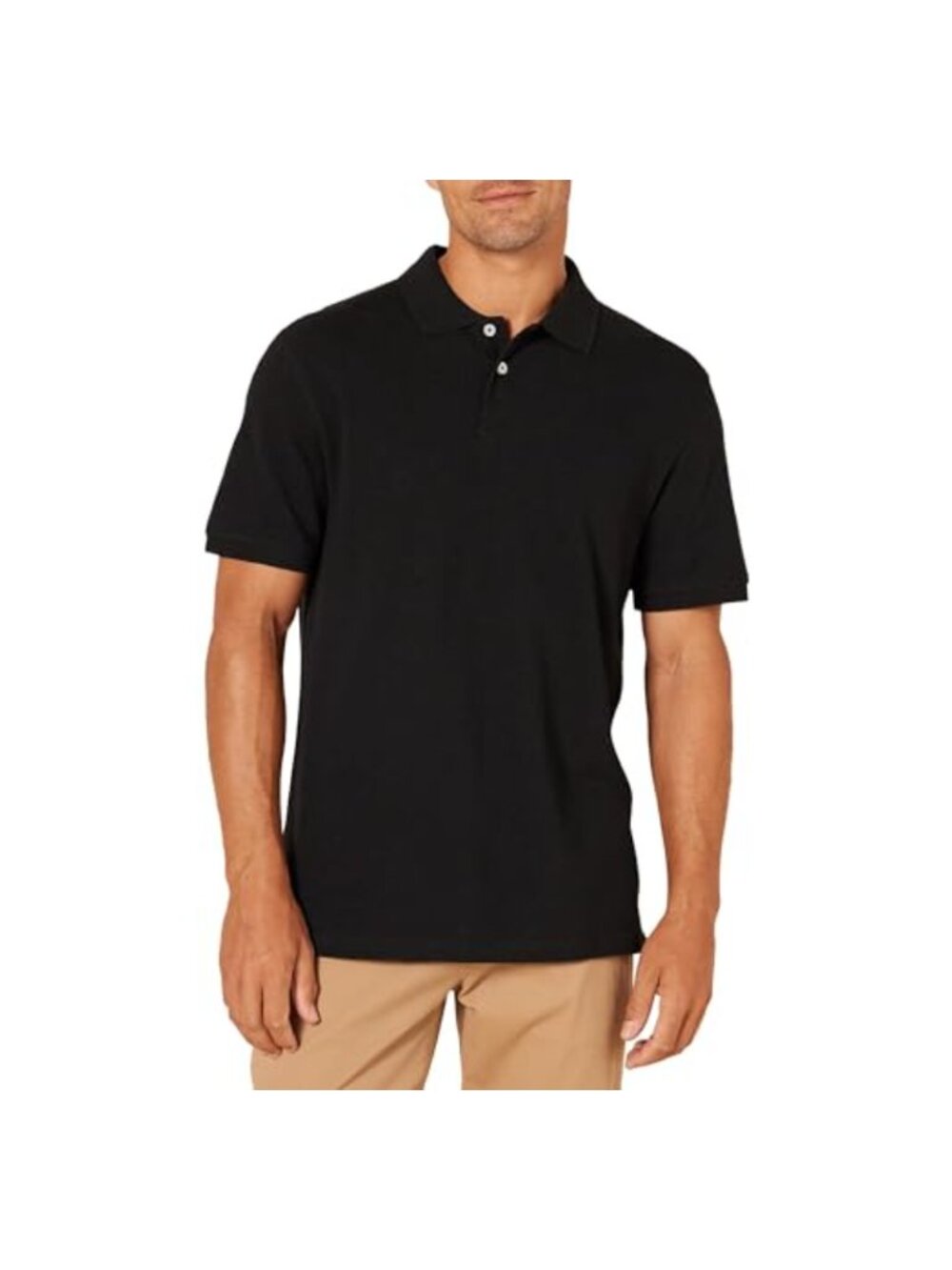 Men's Slim Fit Cotton Pique Polo Shirt Short Sleeve Casual Collared